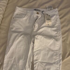 Wide leg white Zara jeans